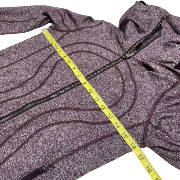 Lululemon Stride Jacket II Luon Hooded Size 4 Heathered Cherry Athleisure Yoga - Picture 11 of 16